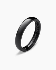 DY Classic Band Ring in Black Titanium, 4mm