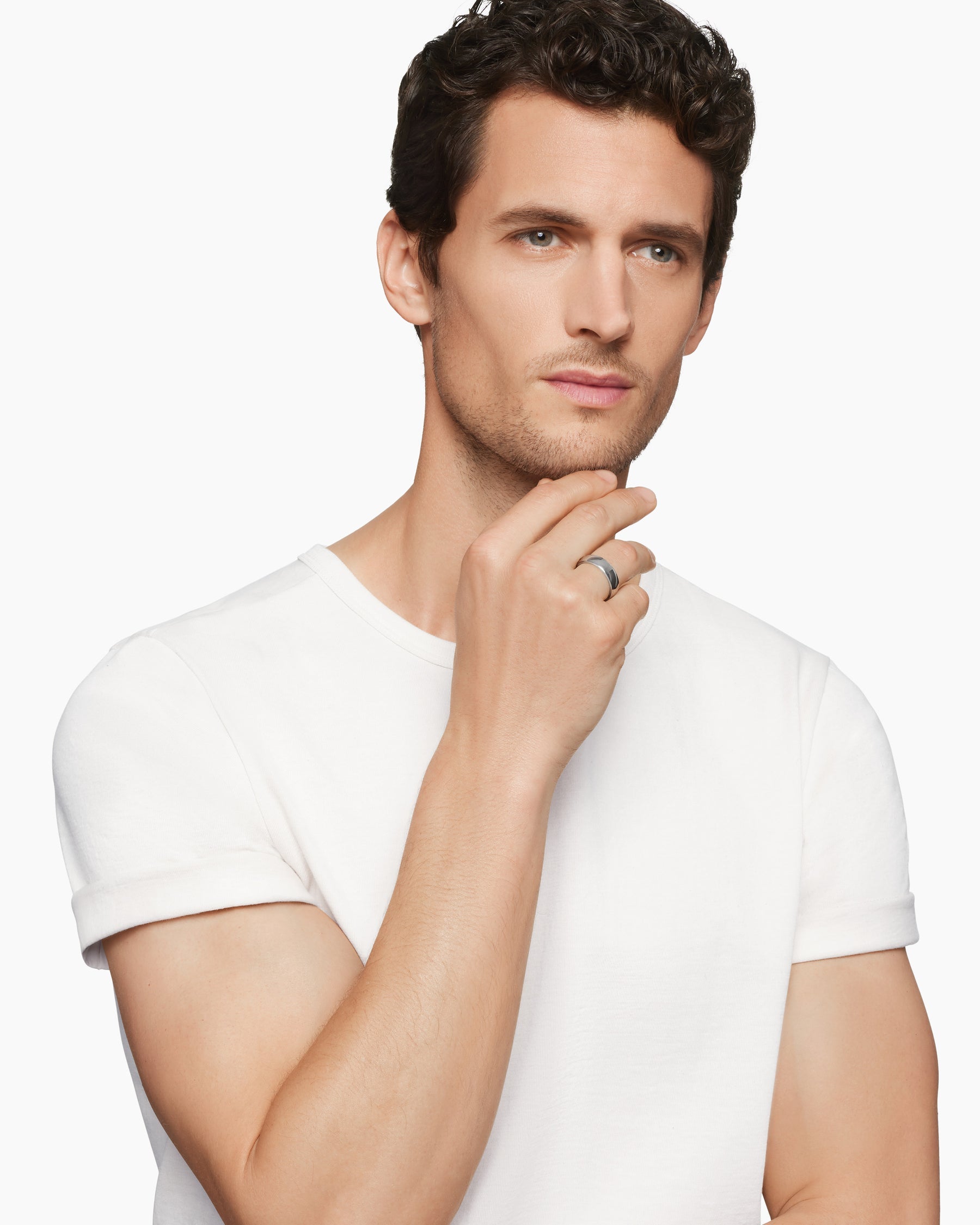 DY Classic Band Ring in Grey Titanium, 6mm