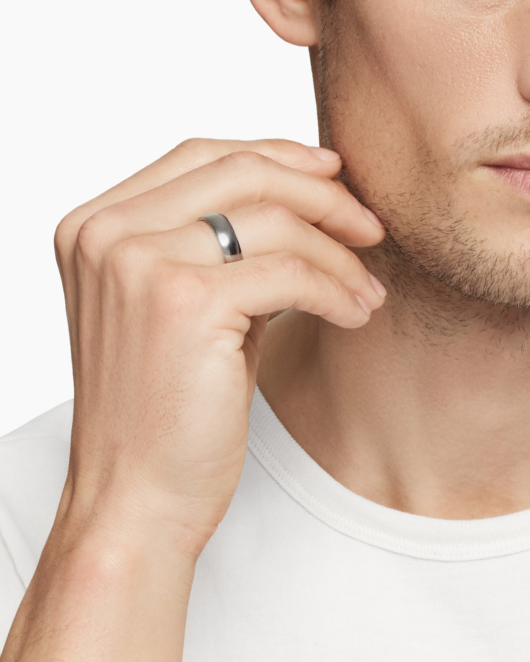 DY Classic Band Ring in Grey Titanium, 6mm