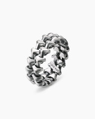 Armory® Two Row Band Ring in Sterling Silver, 9.5mm