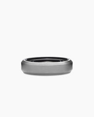 Beveled Band Ring in Grey Titanium, 6mm