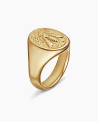Petrvs® Bee Pinky Ring in 18K Yellow Gold, 15.5mm