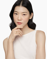 Petite Infinity Band Ring in Sterling Silver with 14K Yellow Gold, 4mm