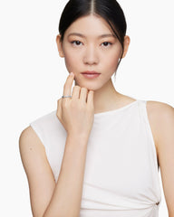 Petite Infinity Band Ring in Sterling Silver with Diamonds, 4mm