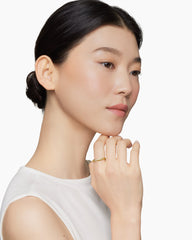 Petite Infinity Band Ring in 18K Yellow Gold with Diamonds, 4mm