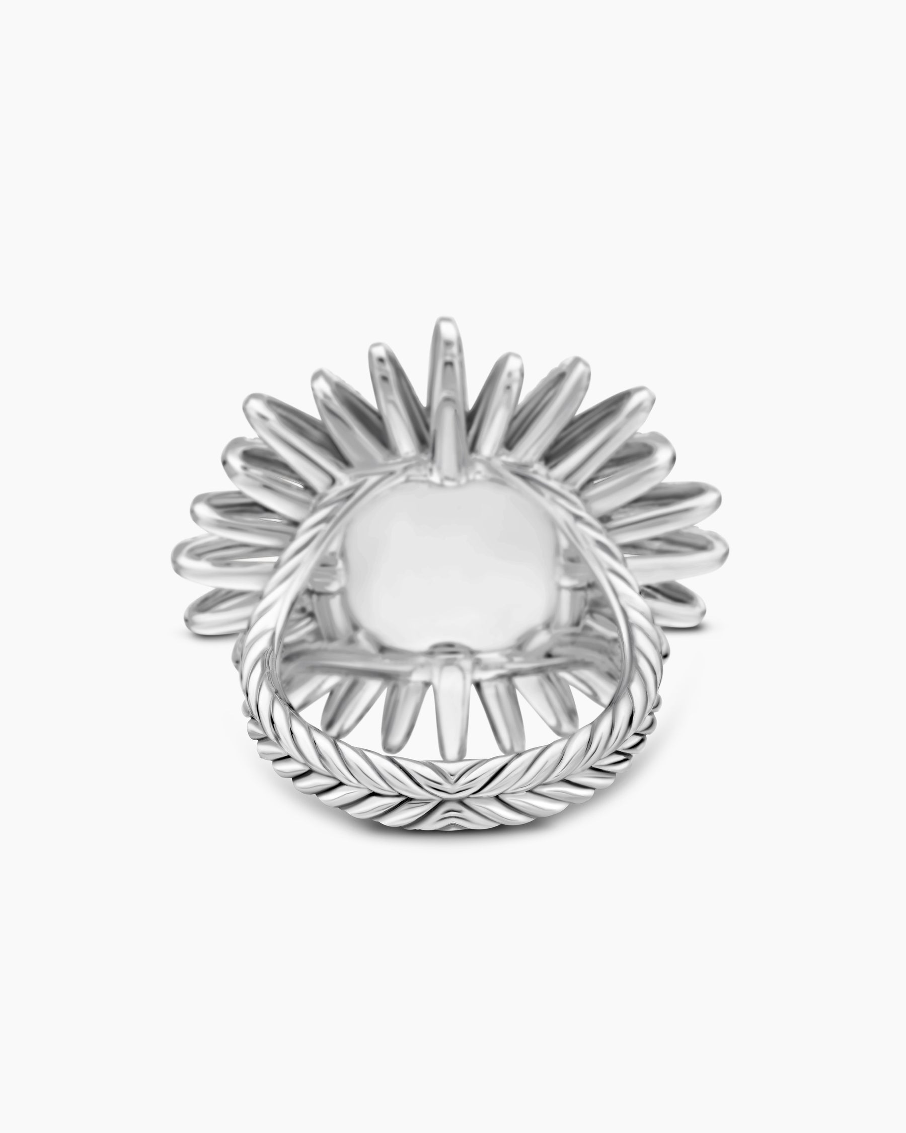 Starburst Ring in Sterling Silver with Diamonds, 28mm