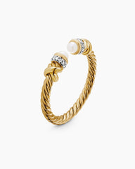 Petite Helena Ring in 18K Yellow Gold with Pearls and Diamonds, 2.5mm