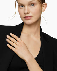 Petite Helena Ring in 18K Yellow Gold with Pearls and Diamonds, 2.5mm