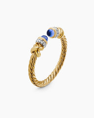 Petite Helena Ring in 18K Yellow Gold with Tanzanite and Diamonds, 2.5mm
