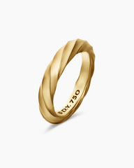 Cable Edge® Band Ring in 18K Yellow Gold, 4mm