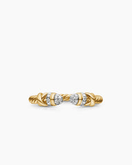 Petite Helena Open Ring in 18K Yellow Gold with Diamonds, 2.5mm