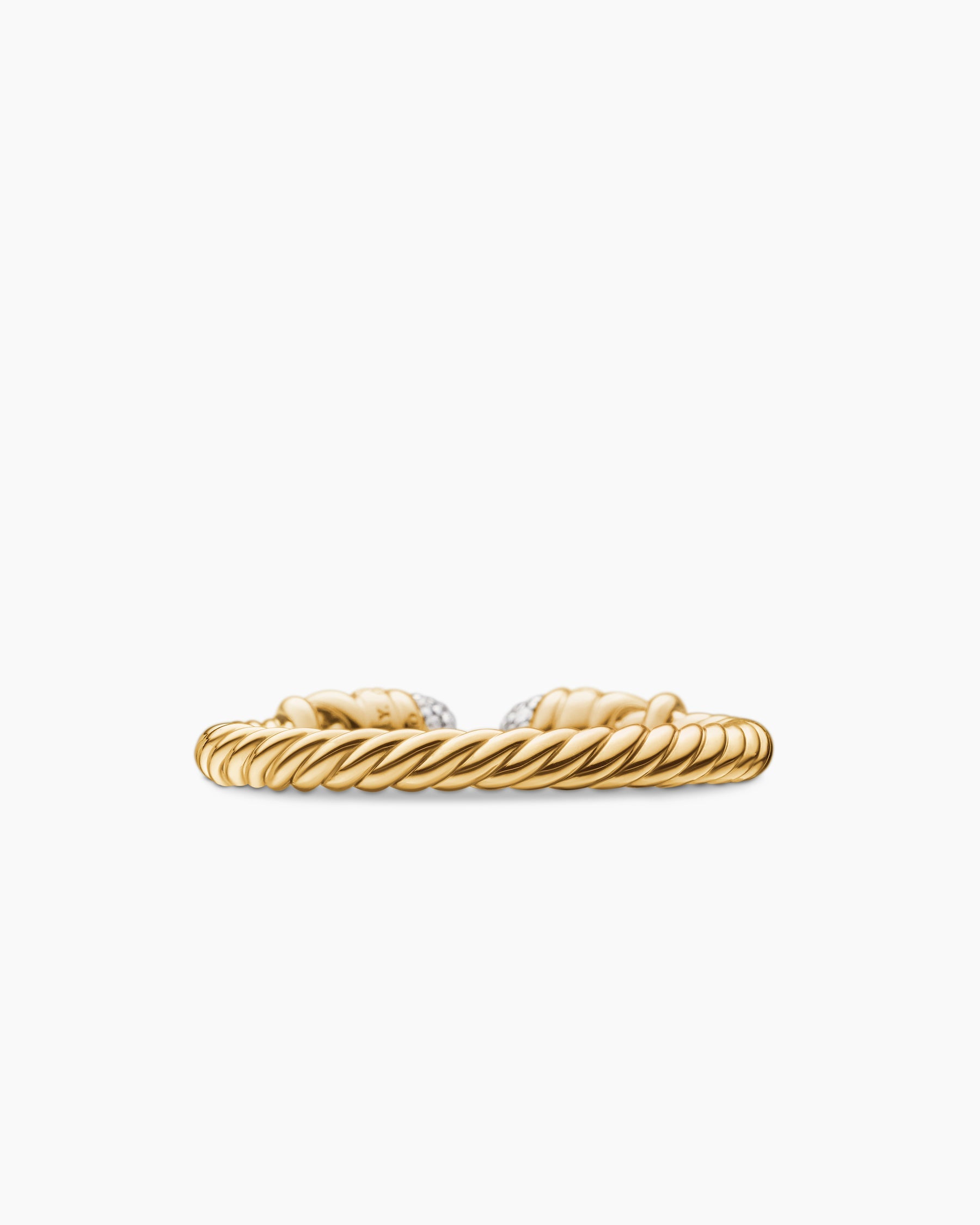 Petite Helena Open Ring in 18K Yellow Gold with Diamonds, 2.5mm