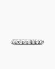Pavé Stretch Band Ring in 18K White Gold with Diamonds, 3mm