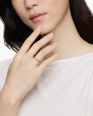 Petite X Ring in 18K Yellow Gold with Diamonds, 2.2mm