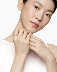 Pavé Crossover Ring in 18K Yellow Gold with Diamonds, 11mm