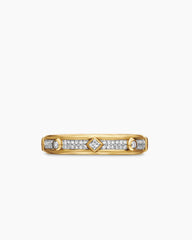 Modern Renaissance® Band Ring in 18K Yellow Gold with Diamonds, 4mm
