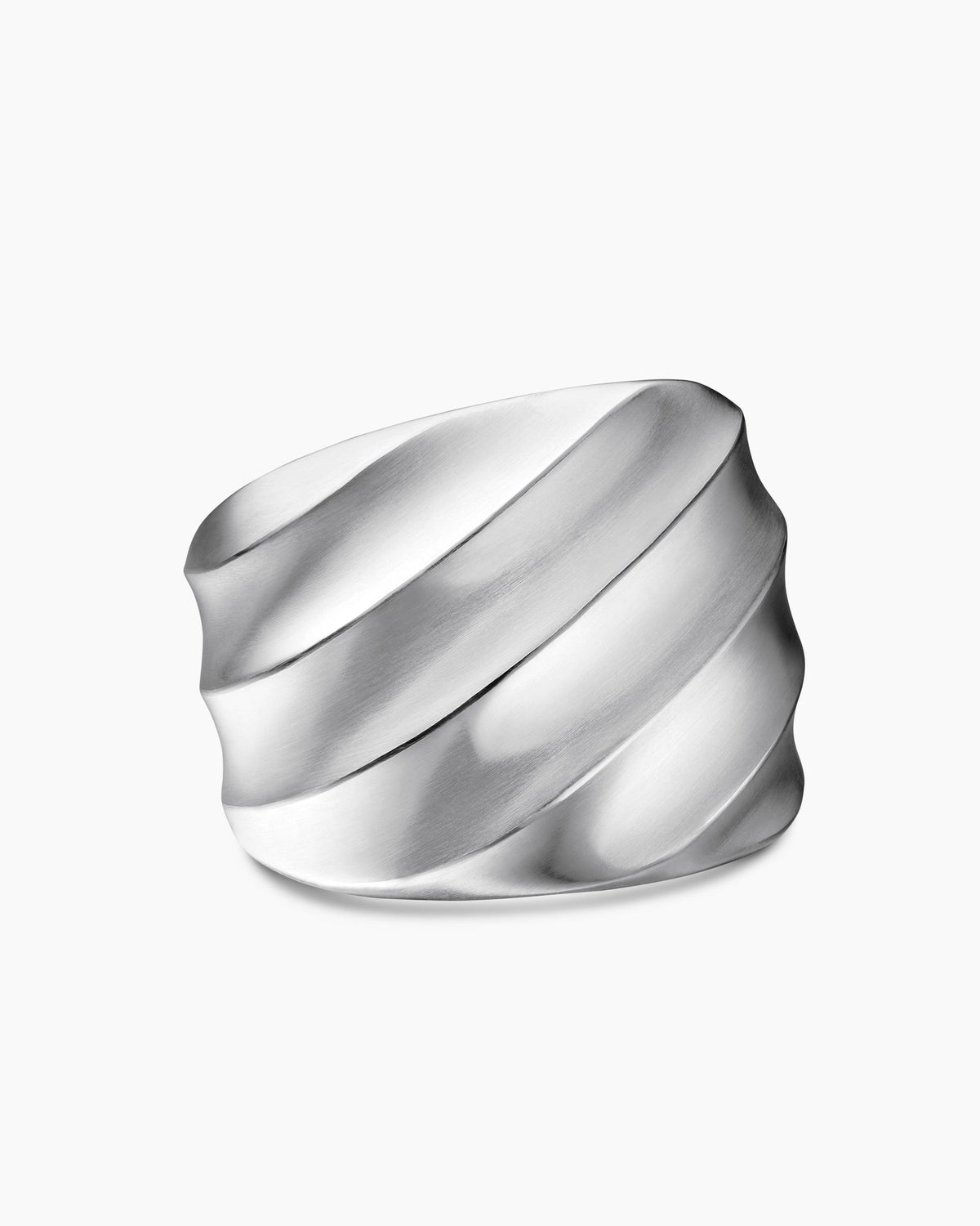 Cable Edge® Saddle Ring in Sterling Silver, 18.8mm