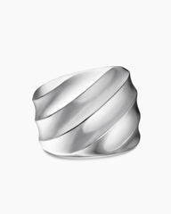 Cable Edge® Saddle Ring in Sterling Silver, 18.8mm