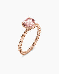 Chatelaine® Heart Ring in 18K Rose Gold with Morganite, 7mm