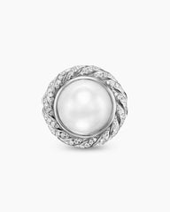 Pearl Classics Cable Halo Ring in Sterling Silver with Diamonds, 21mm