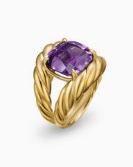 Marbella Ring in 18K Yellow Gold with Amethyst, 20mm
