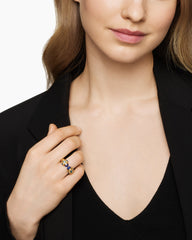 Renaissance® Color Ring in 18K Yellow Gold with Lapis and Hampton Blue Topaz, 9.9mm