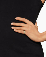 Petite Pavé Pinky Ring in 18K Rose Gold with Cognac Diamonds, 7mm