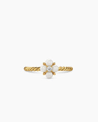 Petite Modern Renaissance® Pearl Ring in 18K Yellow Gold with Diamond, 7.9mm