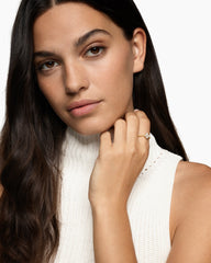 Petite Modern Renaissance® Pearl Ring in 18K Yellow Gold with Diamond, 7.9mm