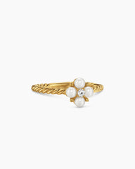 Petite Modern Renaissance® Pearl Ring in 18K Yellow Gold with Diamond, 7.9mm