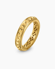 Pyramid Band Ring in 18K Yellow Gold, 4mm
