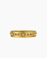 Pyramid Band Ring in 18K Yellow Gold, 4mm