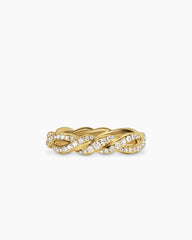 Wisteria® Band Ring in 18K Yellow Gold with Diamonds, 4.4mm