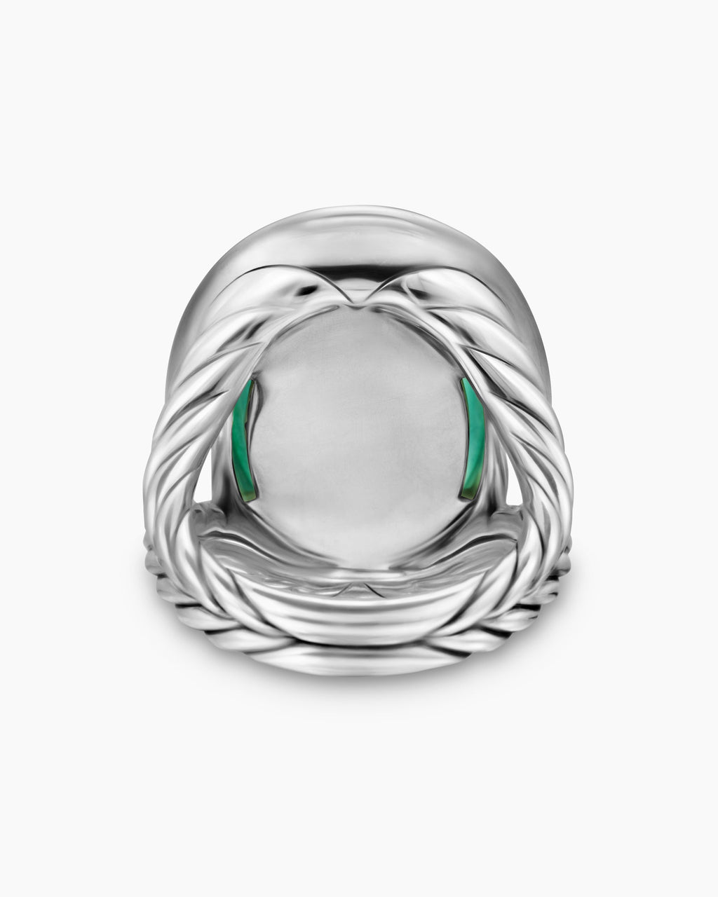 Albion® Oval Ring in Sterling Silver with Lagoon Orchid and Diamonds, 21mm