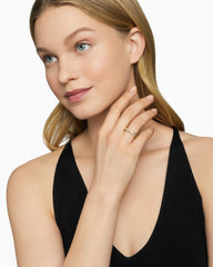 Sculpted Cable Band Ring in 18K Yellow Gold with Diamonds, 4.6mm