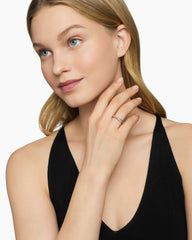 Sculpted Cable Band Ring in 18K Rose Gold with Diamonds, 4.6mm