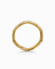 Zig Zag Stax™ Ring in 18K Yellow Gold with Diamonds, 2mm