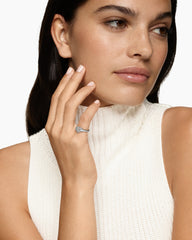 Sculpted Cable Heart Pinky Ring in Sterling Silver, 9mm