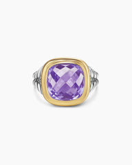 Albion® Ring in Sterling Silver with 18K Yellow Gold and Amethyst, 11mm