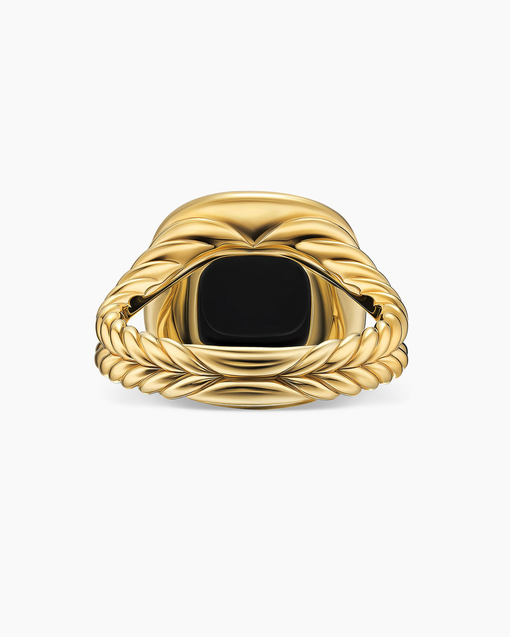 Albion® Ring in 18K Yellow Gold with Black Onyx and Diamonds, 11mm
