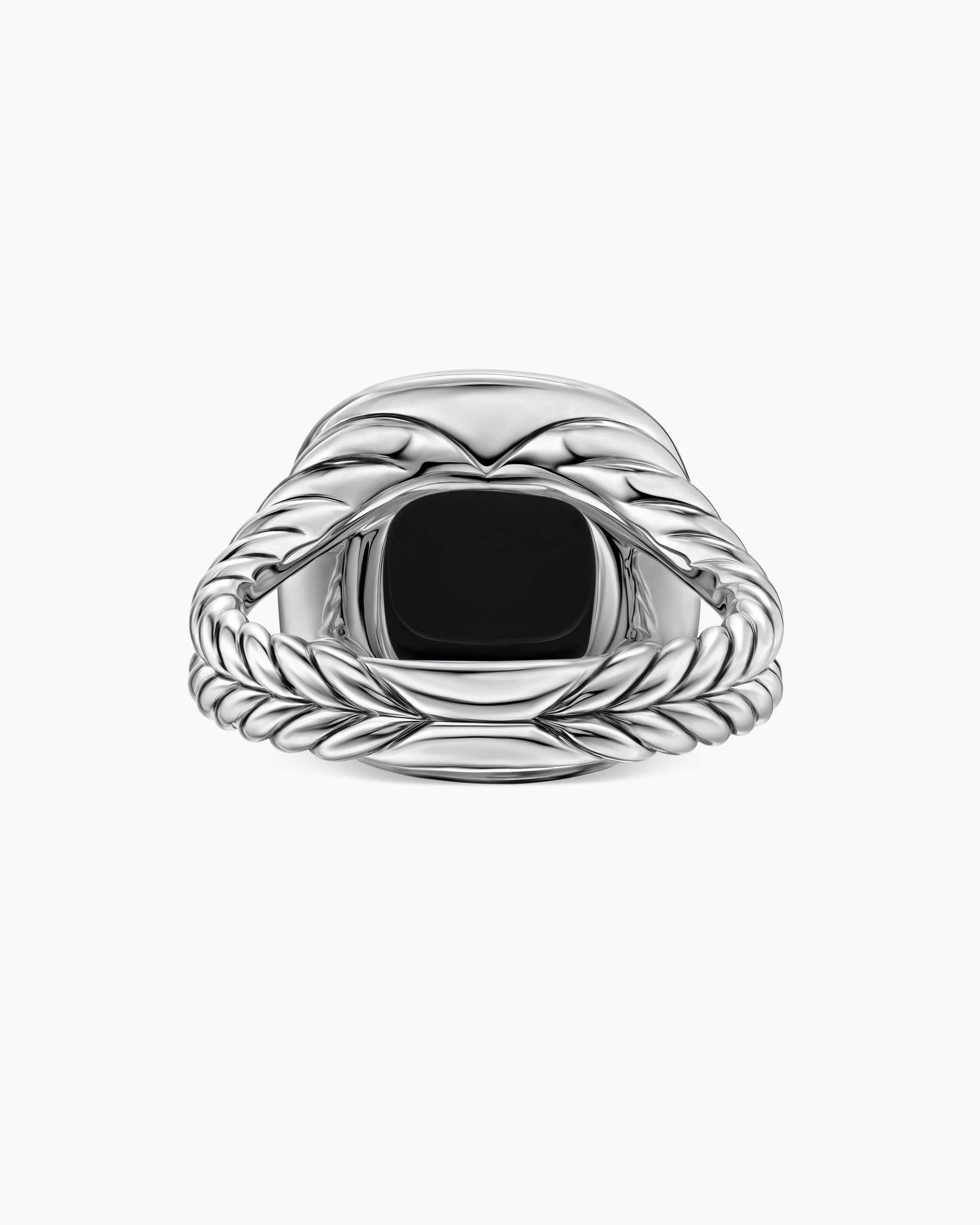 Albion® Ring in Sterling Silver with Black Onyx and Diamonds, 11mm