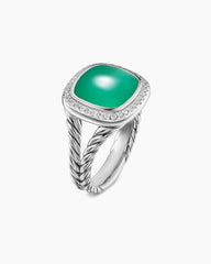 Albion® Ring in Sterling Silver with Lagoon Orchid and Diamonds, 11mm