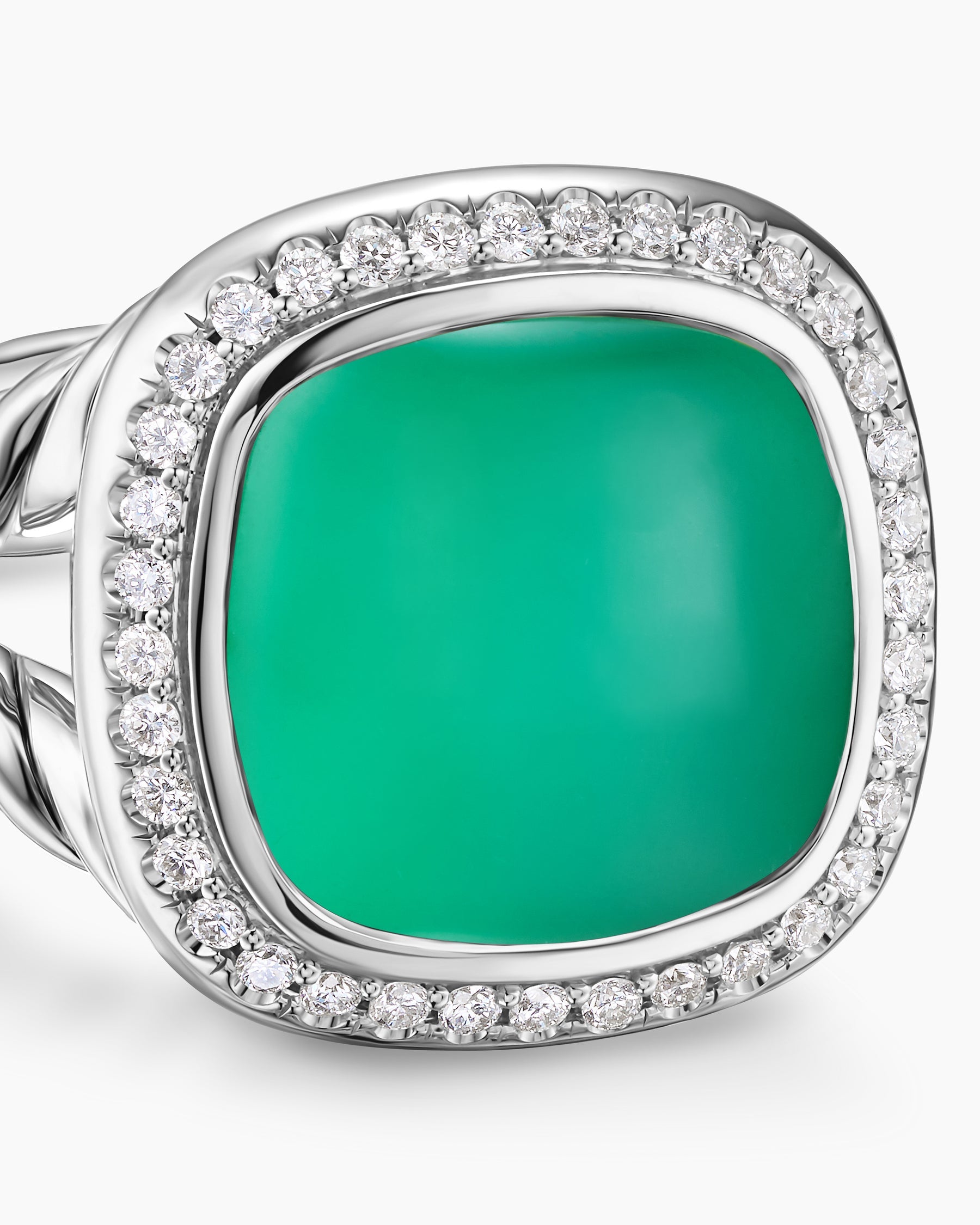 Albion® Ring in Sterling Silver with Lagoon Orchid and Diamonds, 11mm