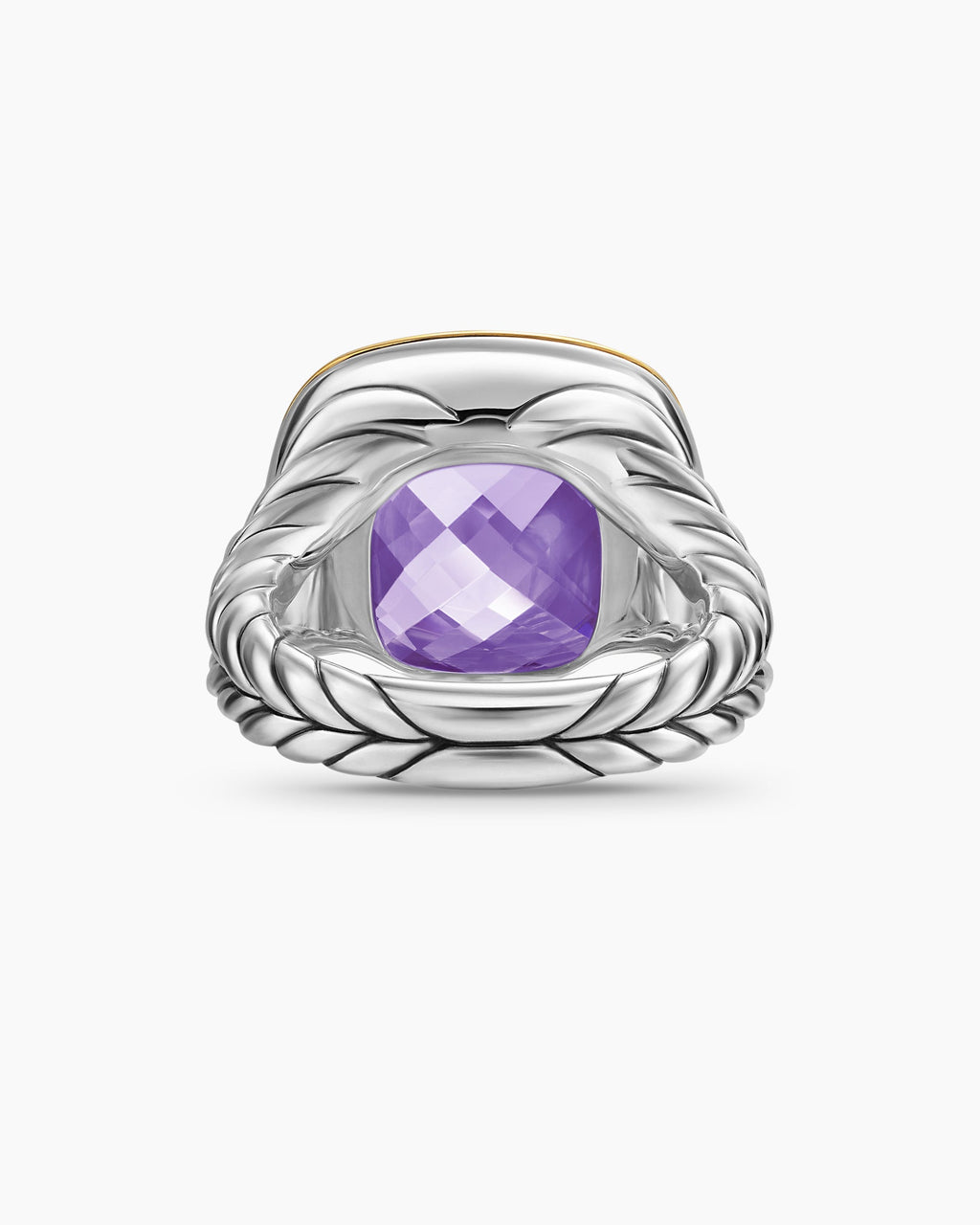 Albion® Ring in Sterling Silver with 18K Yellow Gold and Amethyst, 15mm