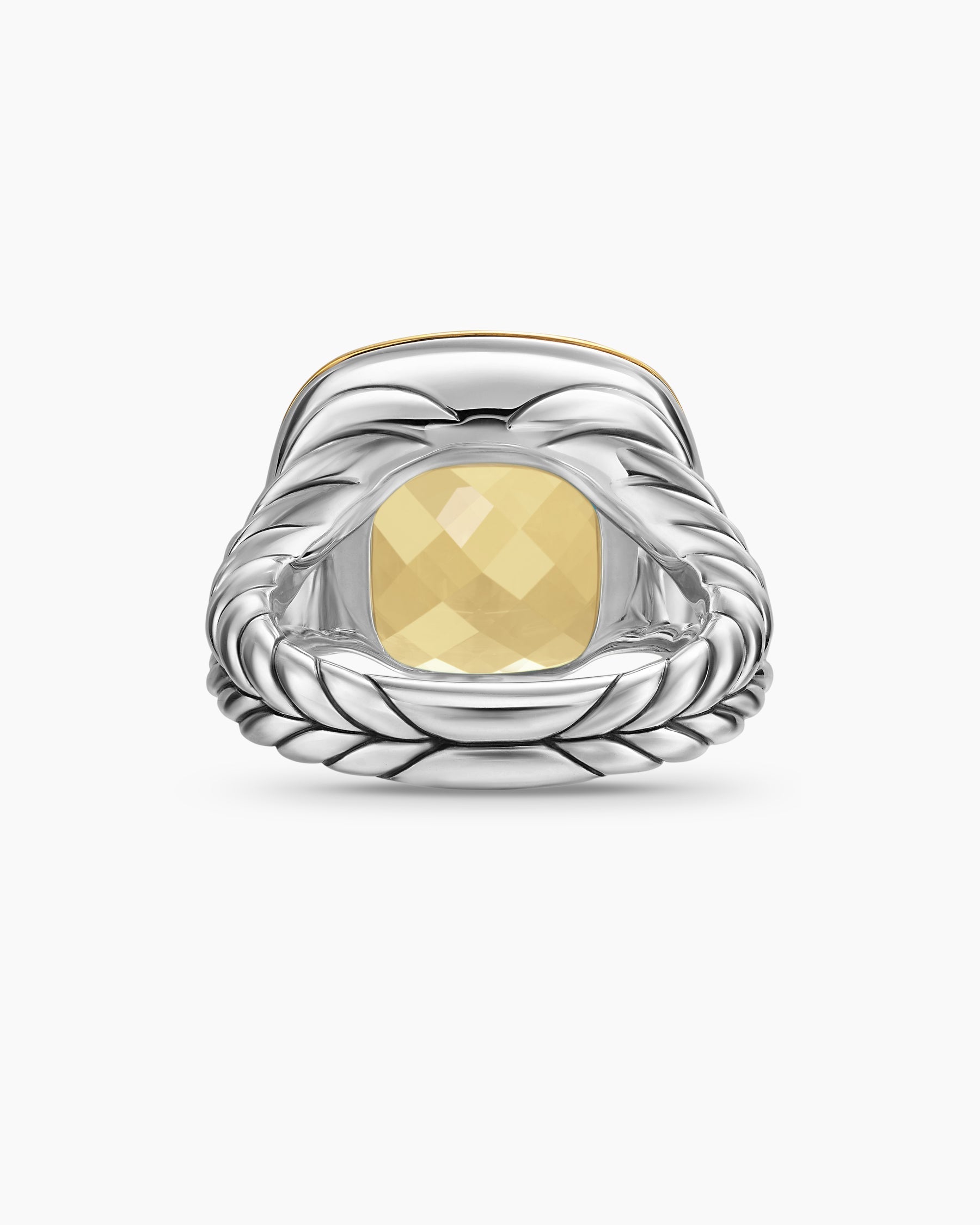 Albion® Ring in Sterling Silver with 18K Yellow Gold and Champagne Citrine, 15mm