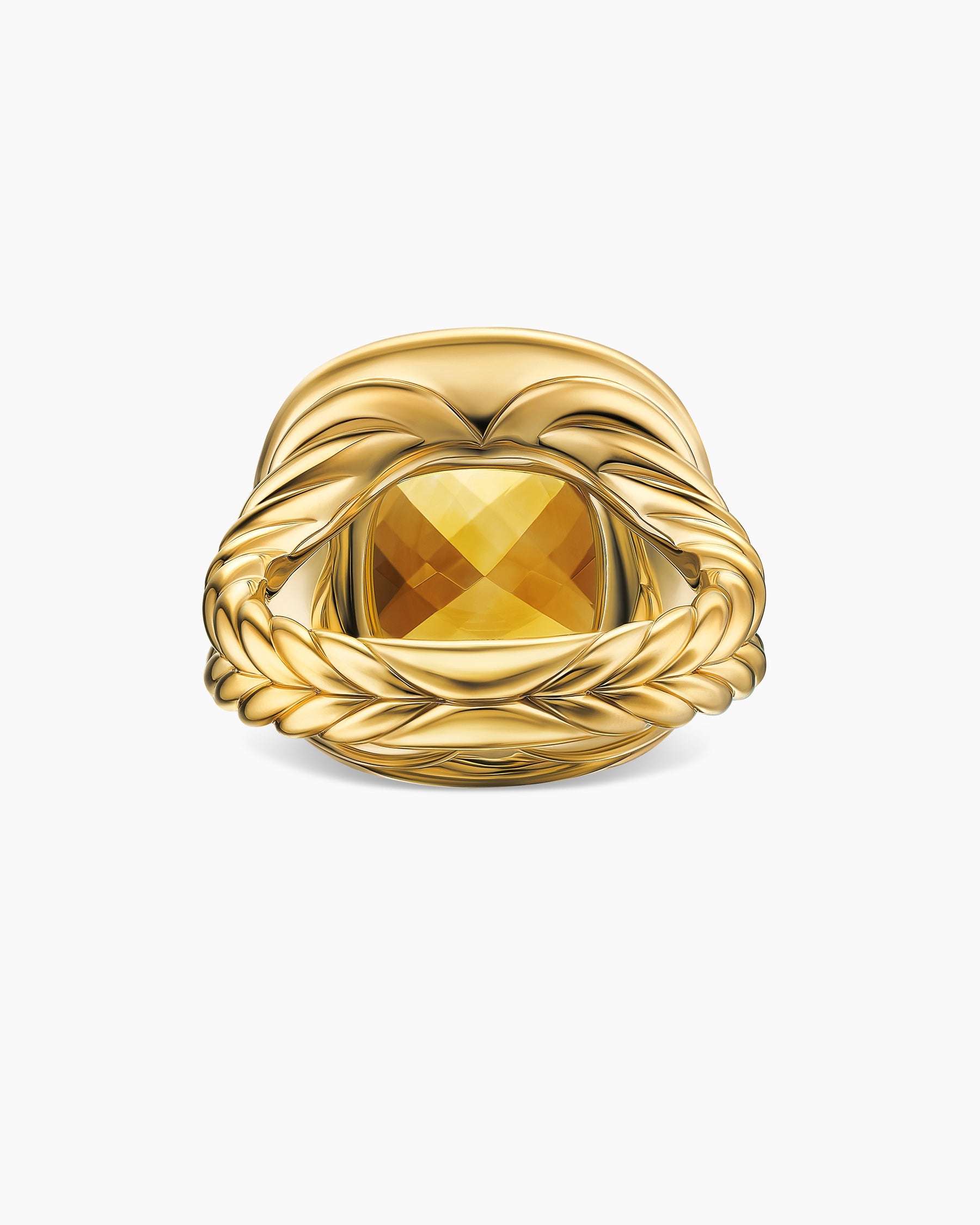 Albion® Ring in 18K Yellow Gold with Citrine and Diamonds, 15mm
