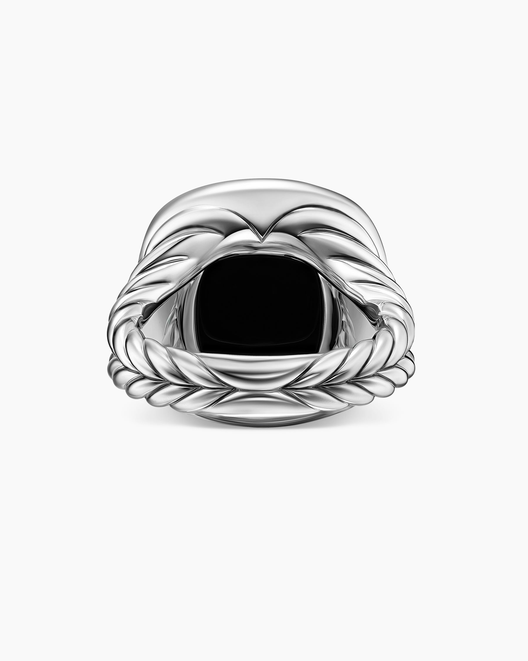 Albion® Ring in Sterling Silver with Black Onyx and Diamonds, 15mm