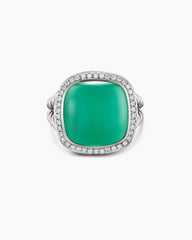 Albion® Ring in Sterling Silver with Lagoon Orchid and Diamonds, 15mm