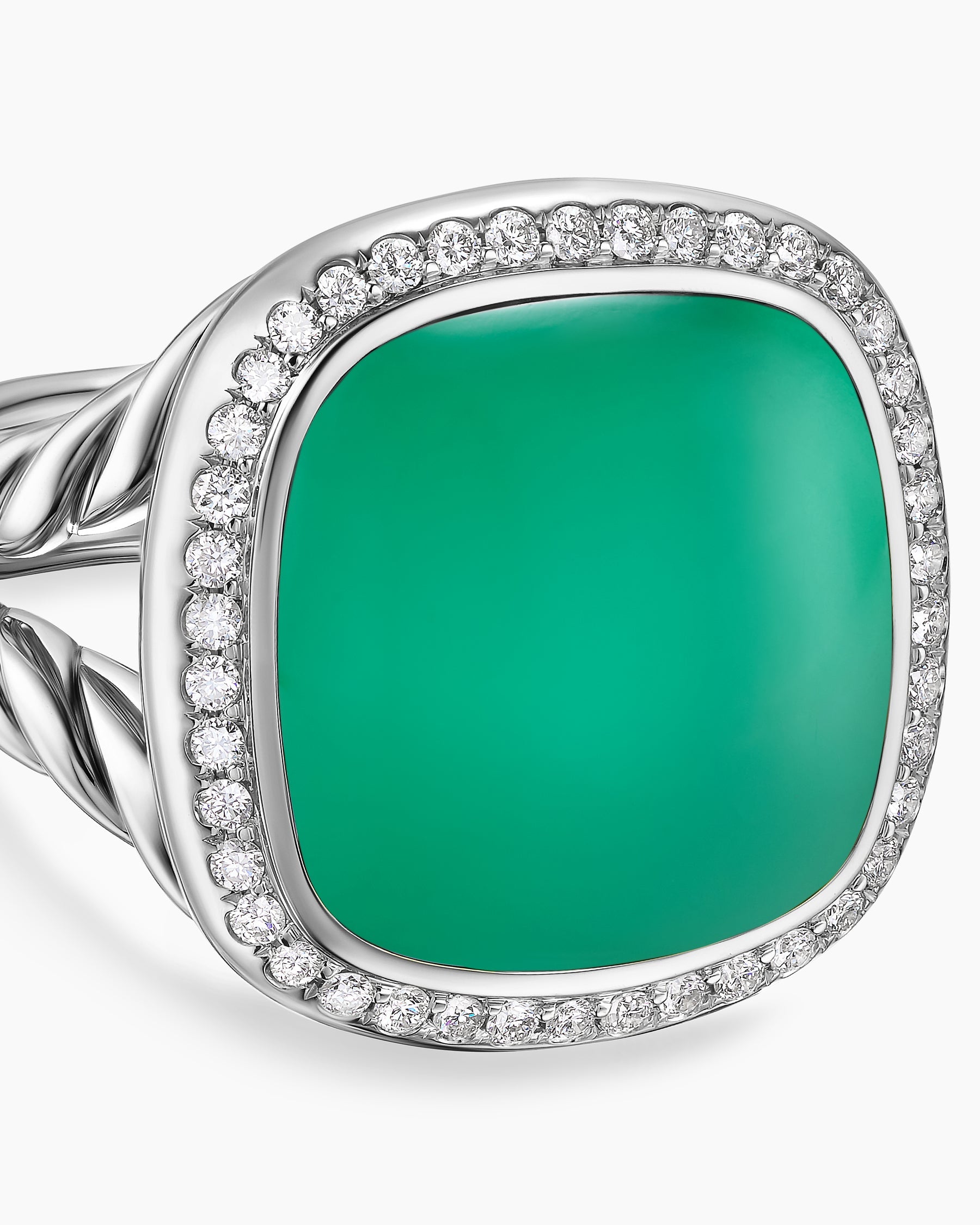 Albion® Ring in Sterling Silver with Lagoon Orchid and Diamonds, 15mm