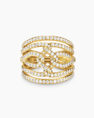 Wisteria® Dome Ring in 18K Yellow Gold with Diamonds, 19.3mm